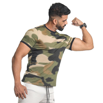 Dirt Camo T-Shirt with Arm Rib - Ibex Collections