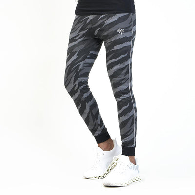 Grey Camo Terry Bottoms with White Piping - Ibex Collections
