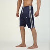 Navy Interlock Short with Black stripes - Ibex Collections