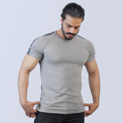Steel Grey Reglan with Charcoal Shoulder Panel - Ibex Collections
