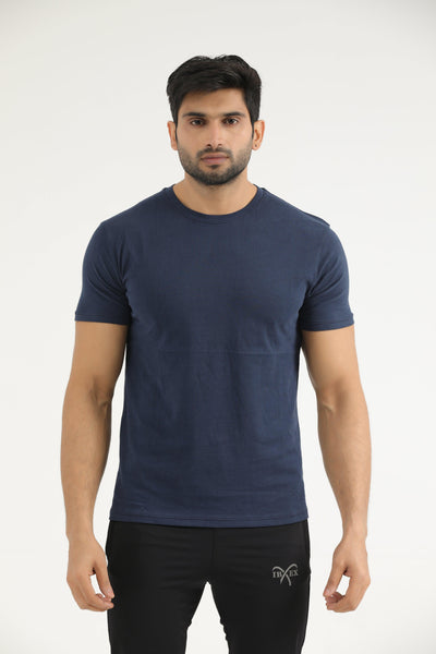 Basic Navy Lycra Tee - Ibex Collections