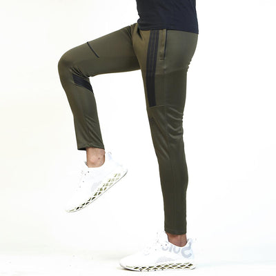 Olive Three Striped Jogger - Ibex Collections