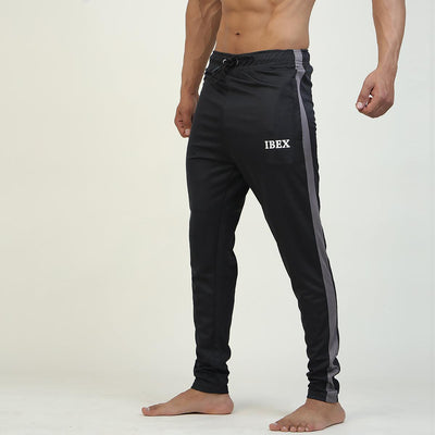Black Quick Dry Bottoms with Grey Side Panel - Ibex Collections