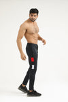 Navy Run Division Bottoms with White & Red Panel - Ibex Collections