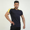 Navy Shirt with Yellow Shoulder Panel - Ibex Collections