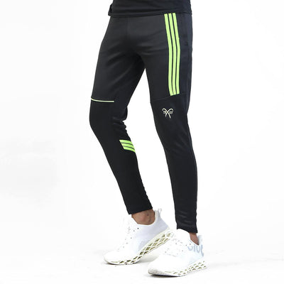 Black Jogger with Three Neon Stripe - Ibex Collections