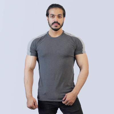 Charcoal Reglan with Grey Shoulder Panel - Ibex Collections