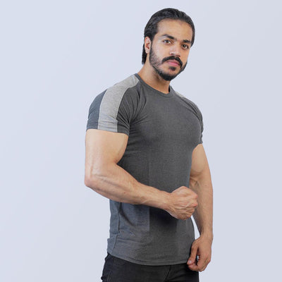 Charcoal Reglan with Grey Shoulder Panel - Ibex Collections