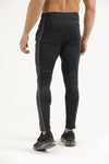 Charcoal Interlock trouser with Grey Side Panel - Ibex Collections