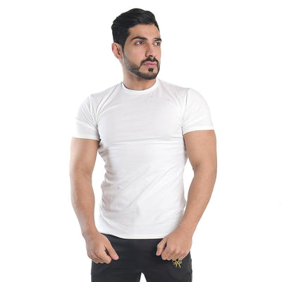Basic White Lycra Tee - Ibex Collections