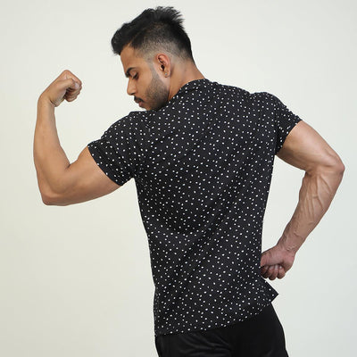 Dotted Black Tee - Ibex Collections