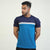 Navy Grey & Teal Three Panel T-Shirt - Ibex Collections