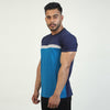 Navy Grey & Teal Three Panel T-Shirt - Ibex Collections