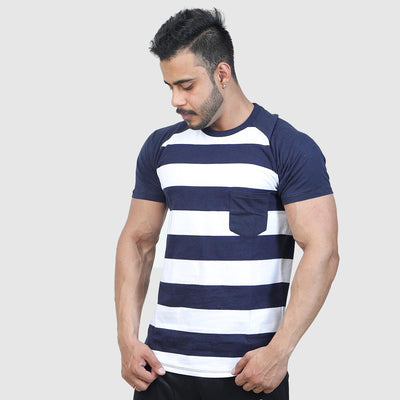 Navy + White Stripe Shirt - Ibex Collections