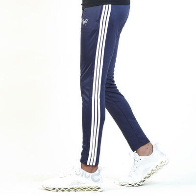 Navy Three Striped Quick Dry Bottoms - Ibex Collections
