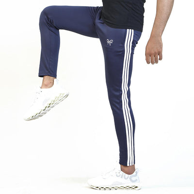 Navy Three Striped Quick Dry Bottoms - Ibex Collections