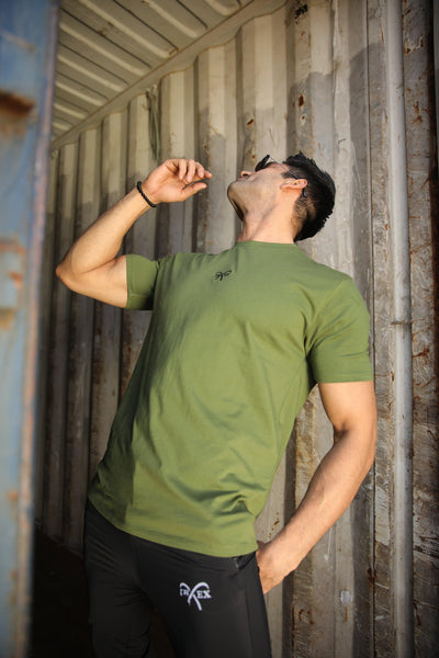 OLIVE  OVERSIZED TEE - Ibex Collections